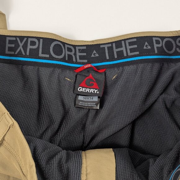 Gerry Fleece Lined Active Outdoor Khaki Pants 38x34 - Picture 2 of 6